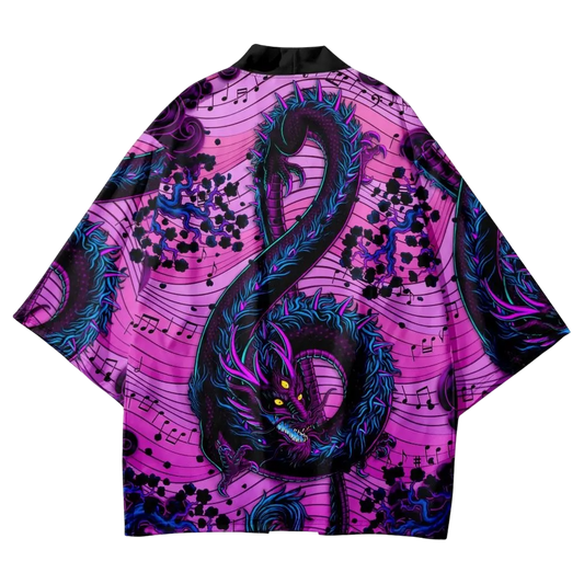 Purple Dragon Yukata Top