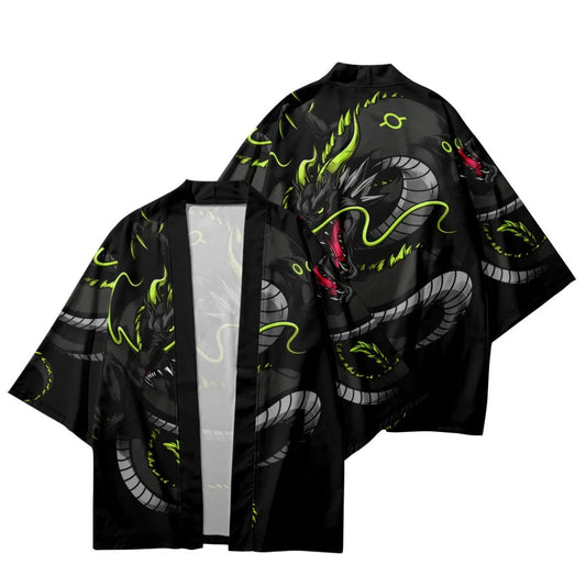 Green Dragon Yukata Top