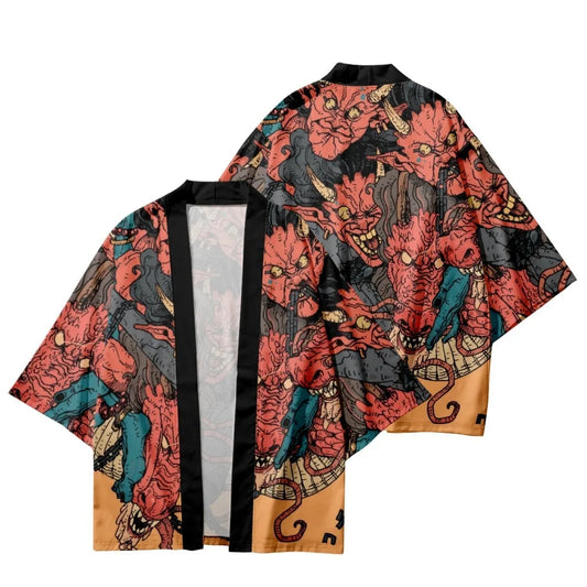 Demon and Dragon Yukata Top