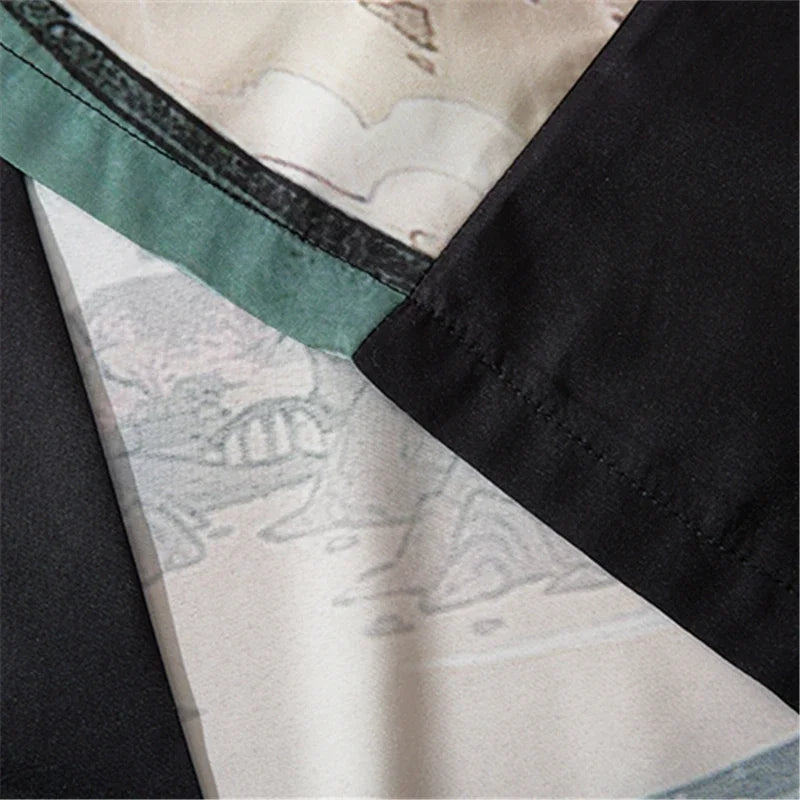 Black Mountain Dragon Yukata Top