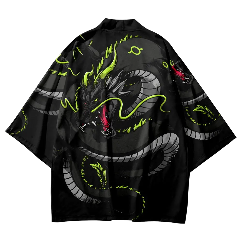 Green Dragon Yukata Top