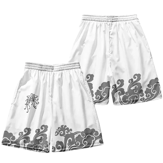 White Spider Yukata Shorts