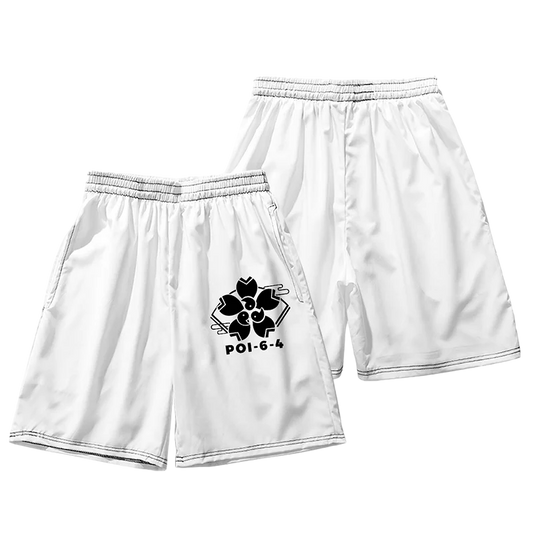 White Flower Yukata Shorts