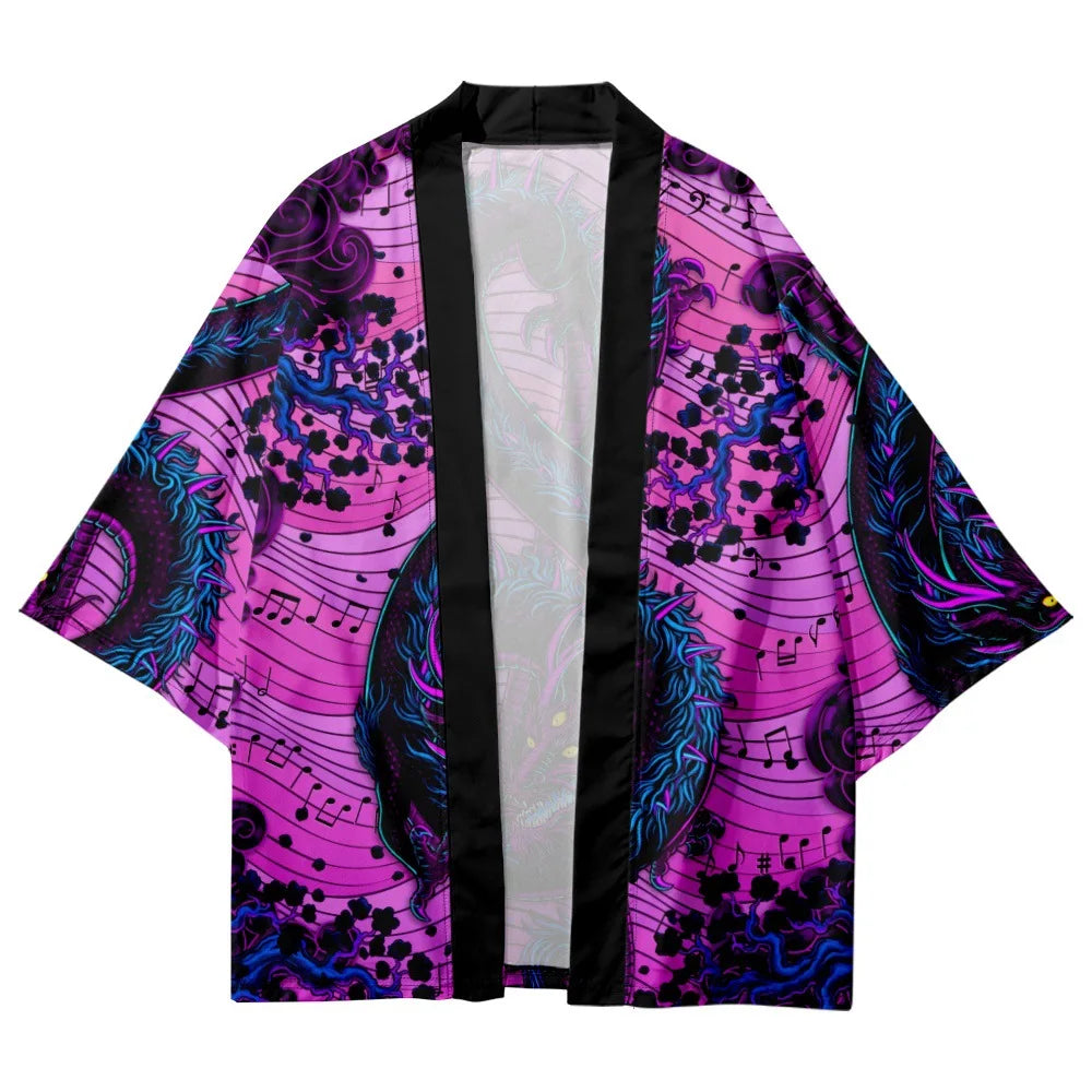 Purple Dragon Yukata Top