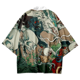 Dragon and Skeletons Yukata Top