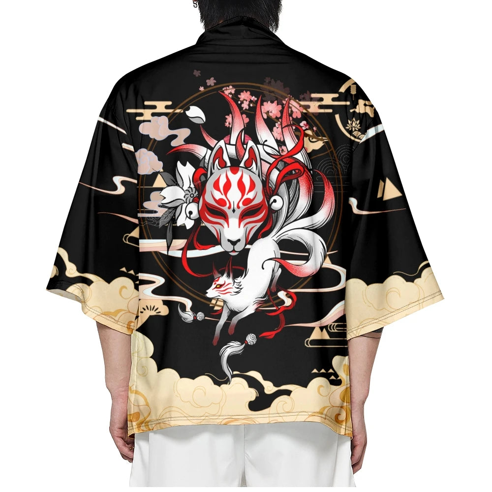 Kitsune Nine Tailed Fox Yukata Top
