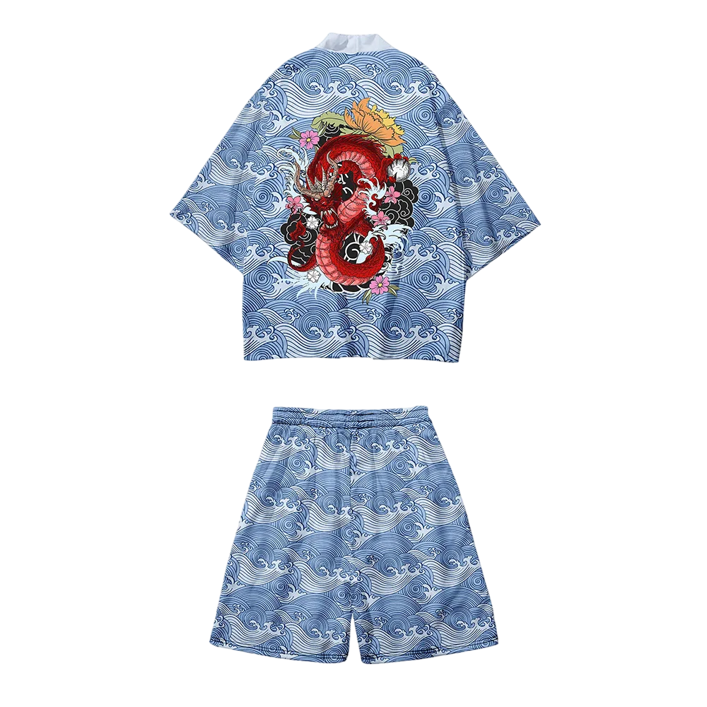 Blue Dragon Yukata Set