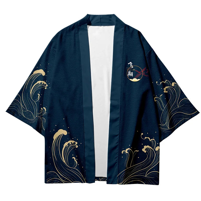 Blue Beach Yukata Top