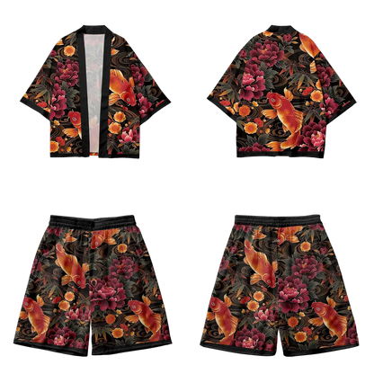 Fish and Flowers Yukata Set