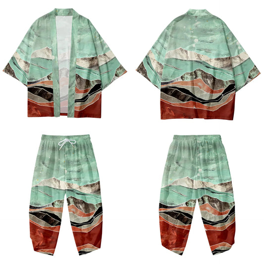 Green Mountain Yukata Set