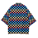 Rainbow Checkerboard Yukata Top