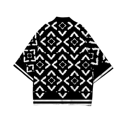 Geometric Yukata Top