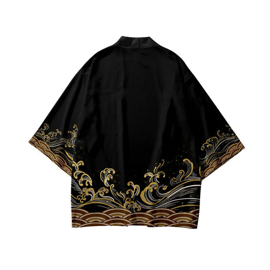 Gold Waves Yukata Set