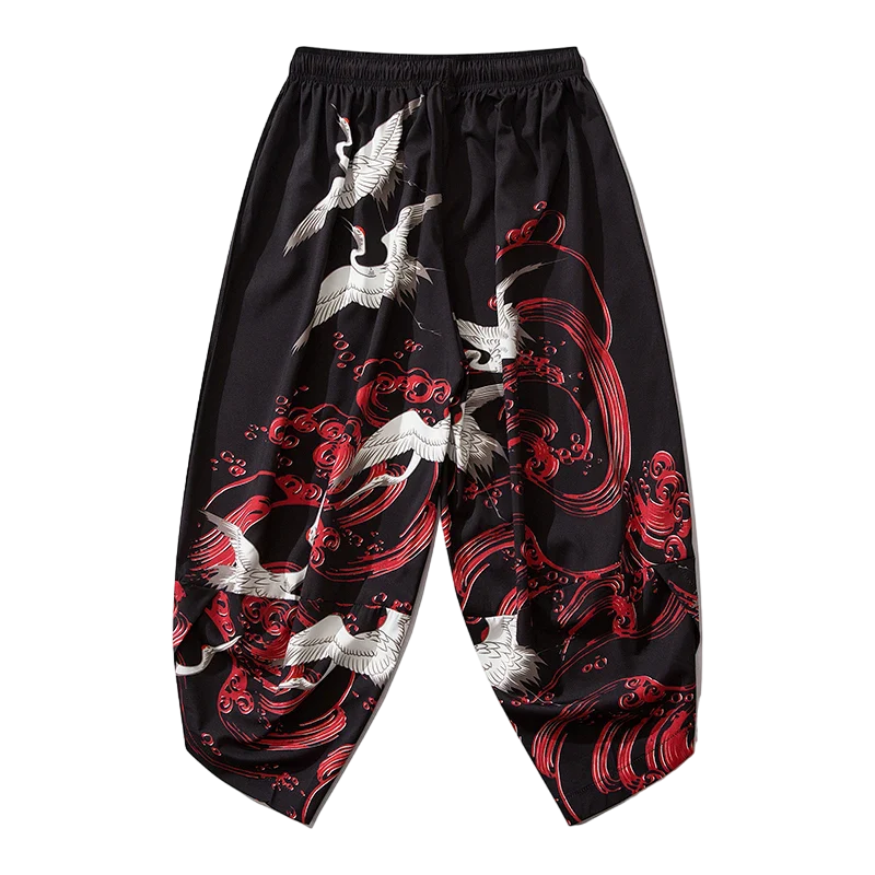 Crane Yukata Pants