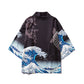 Black Wave Carp Yukata Top