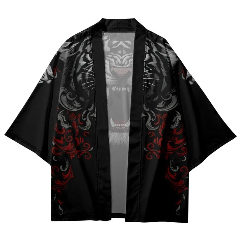 Black Tiger Yukata Top