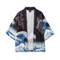 Black Wave Carp Yukata Top