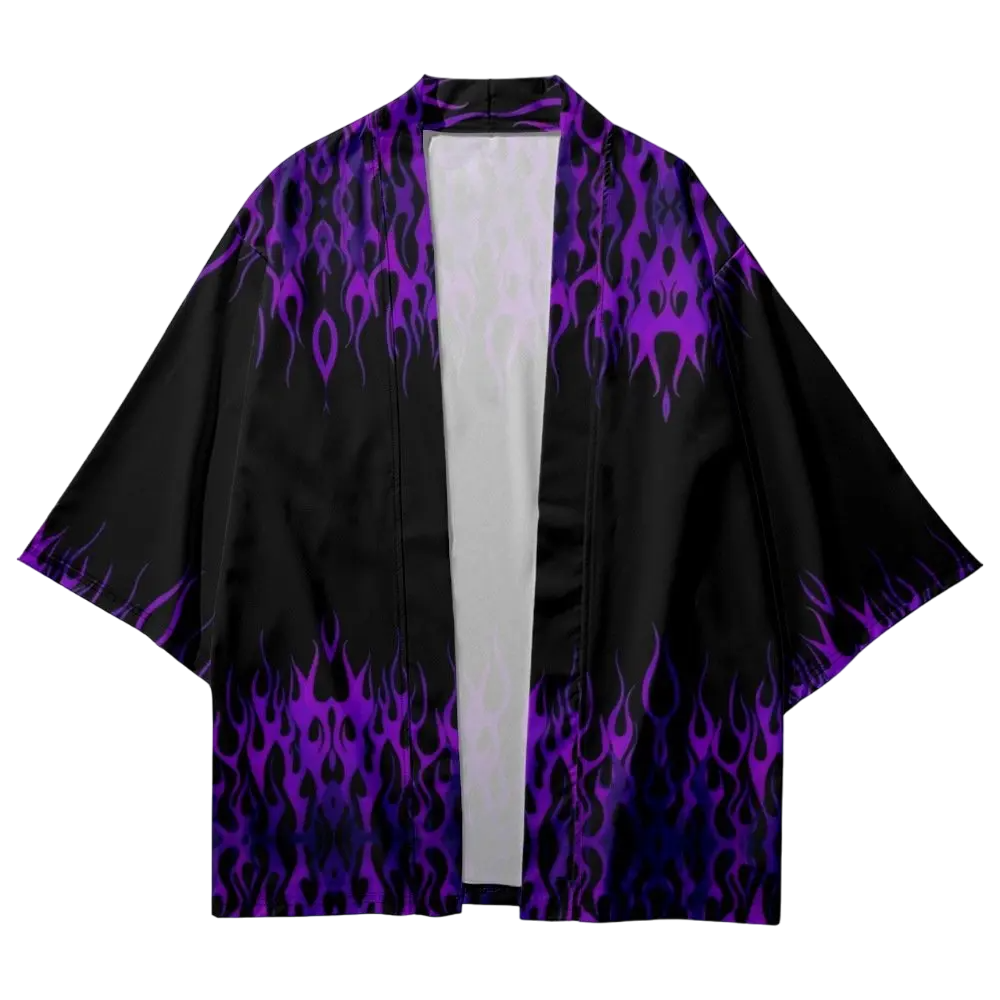 Purple Flame Yukata Top