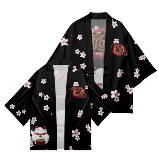 Lucky Cat Yukata Top