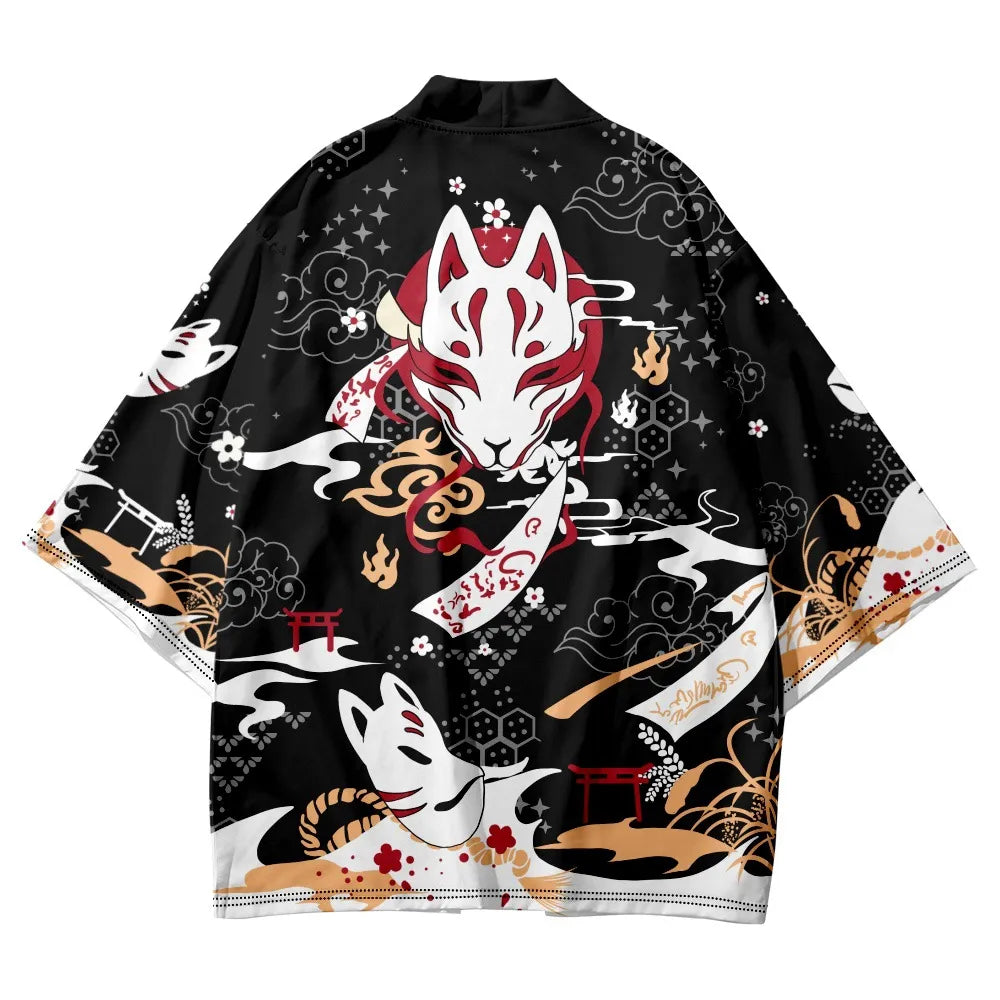 Kitsune Mask Yukata Top