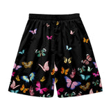 Black Butterfly Yukata Shorts