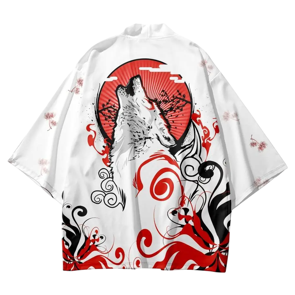 White Wolf Yukata Top