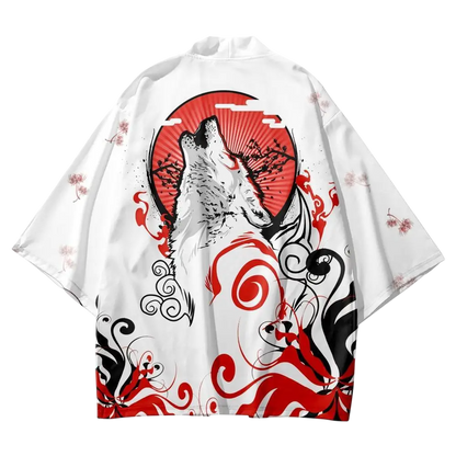 White Wolf Yukata Top