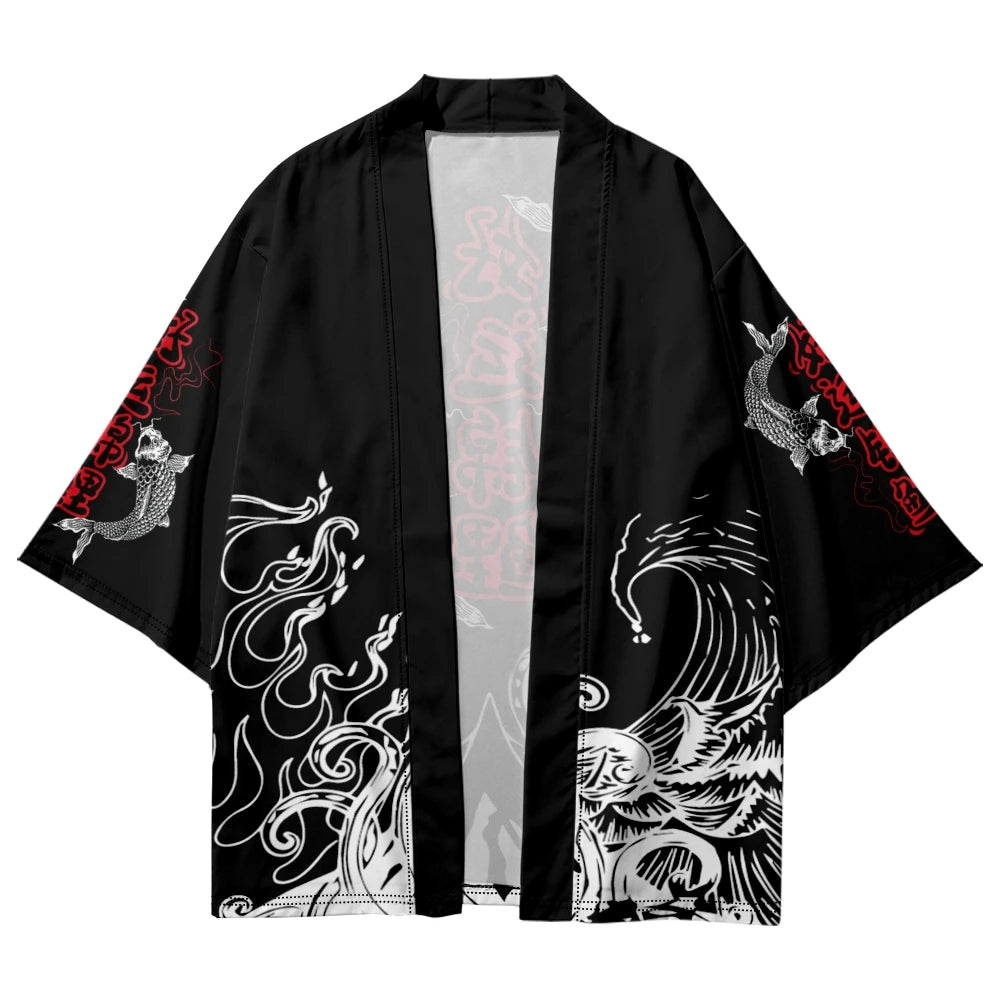 Good Luck Koi Yukata Top