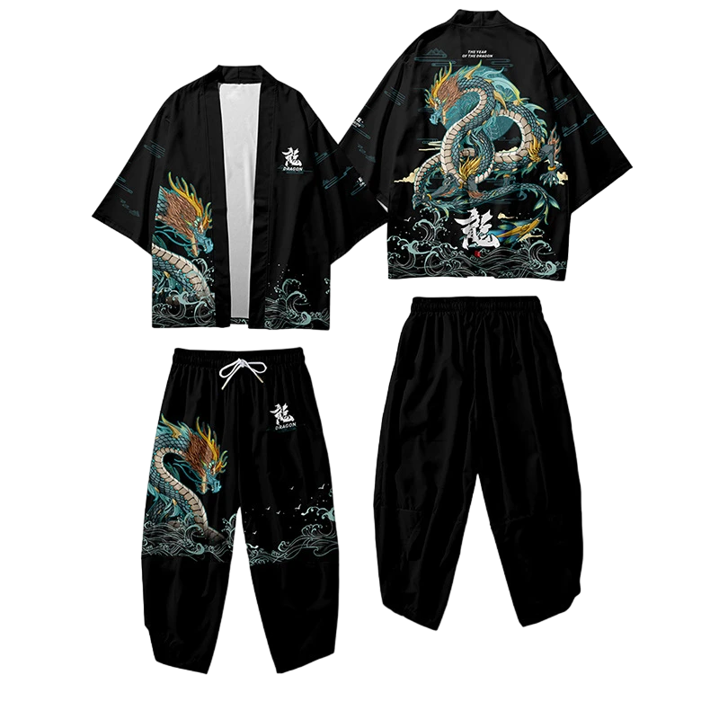 Black Dragon Yukata Set