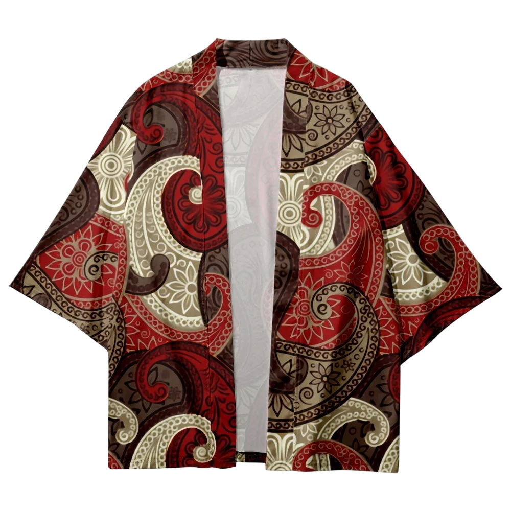 Red Tentacles Yukata Top