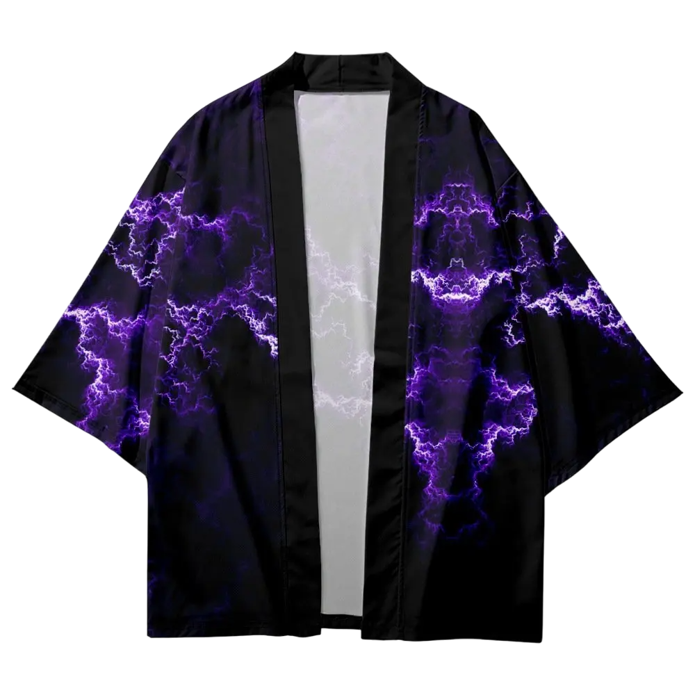 Purple Lightning Yukata Top