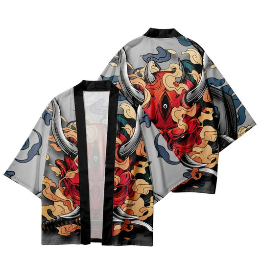 Red Hannya Yukata Top