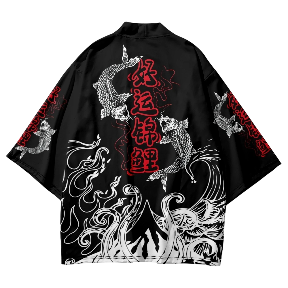 Good Luck Koi Yukata Top