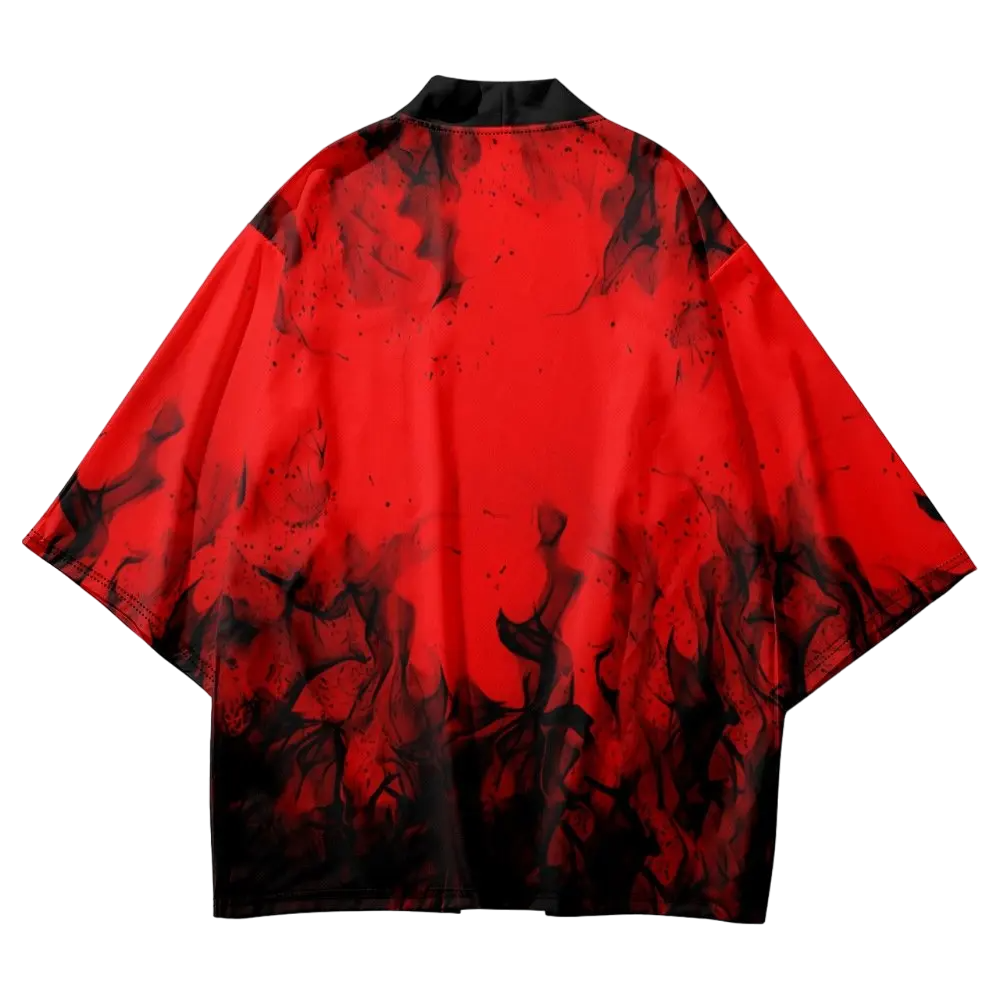 Red Flame Yukata Top