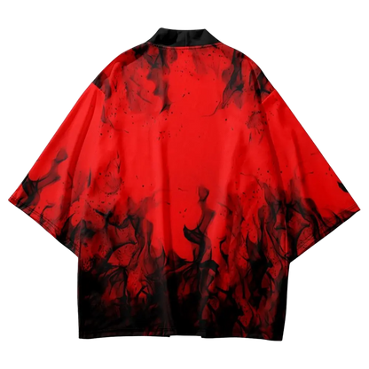 Red Flame Yukata Top