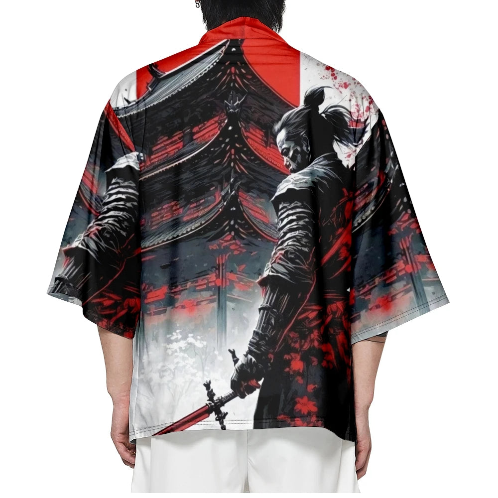 Red Samurai Yukata Top