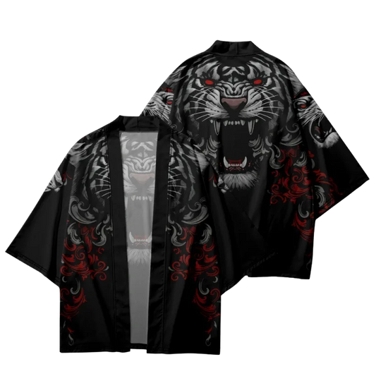 Black Tiger Yukata Top