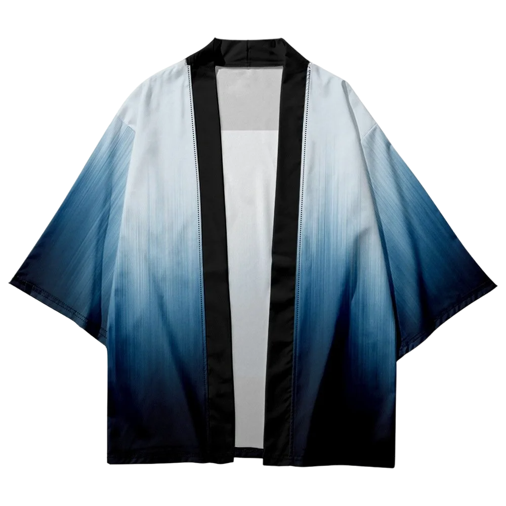 Blue Gradient Yukata Top