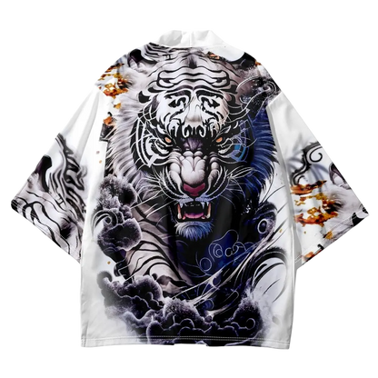 White Tiger Yukata Top