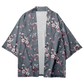 Grey Flower Yukata Top