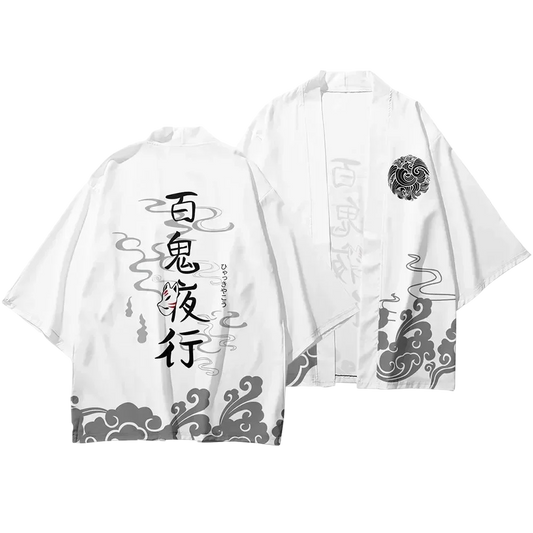 White Kitsune Yukata Top