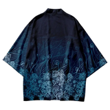 Blue Flower Ocean Yukata Top