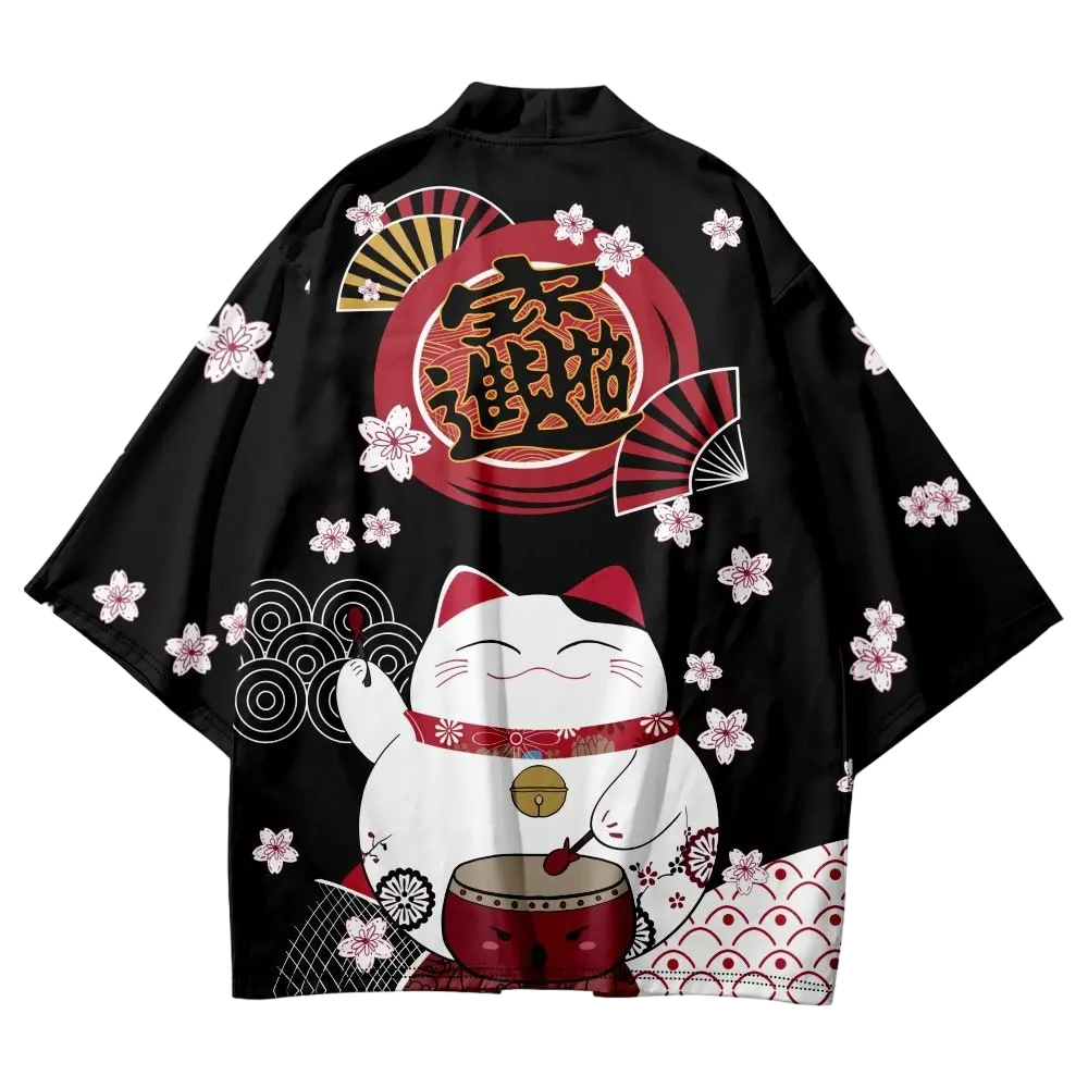 Lucky Cat Yukata Top