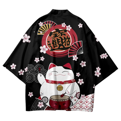 Lucky Cat Yukata Top