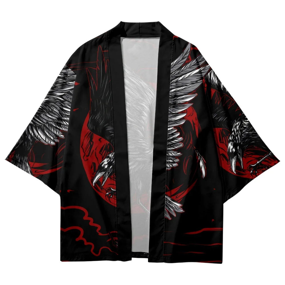 Crow Yukata Top