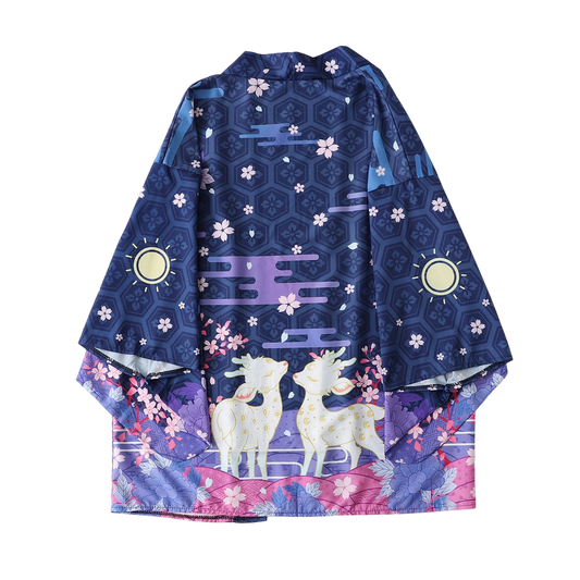 Blue Elk Yukata Top