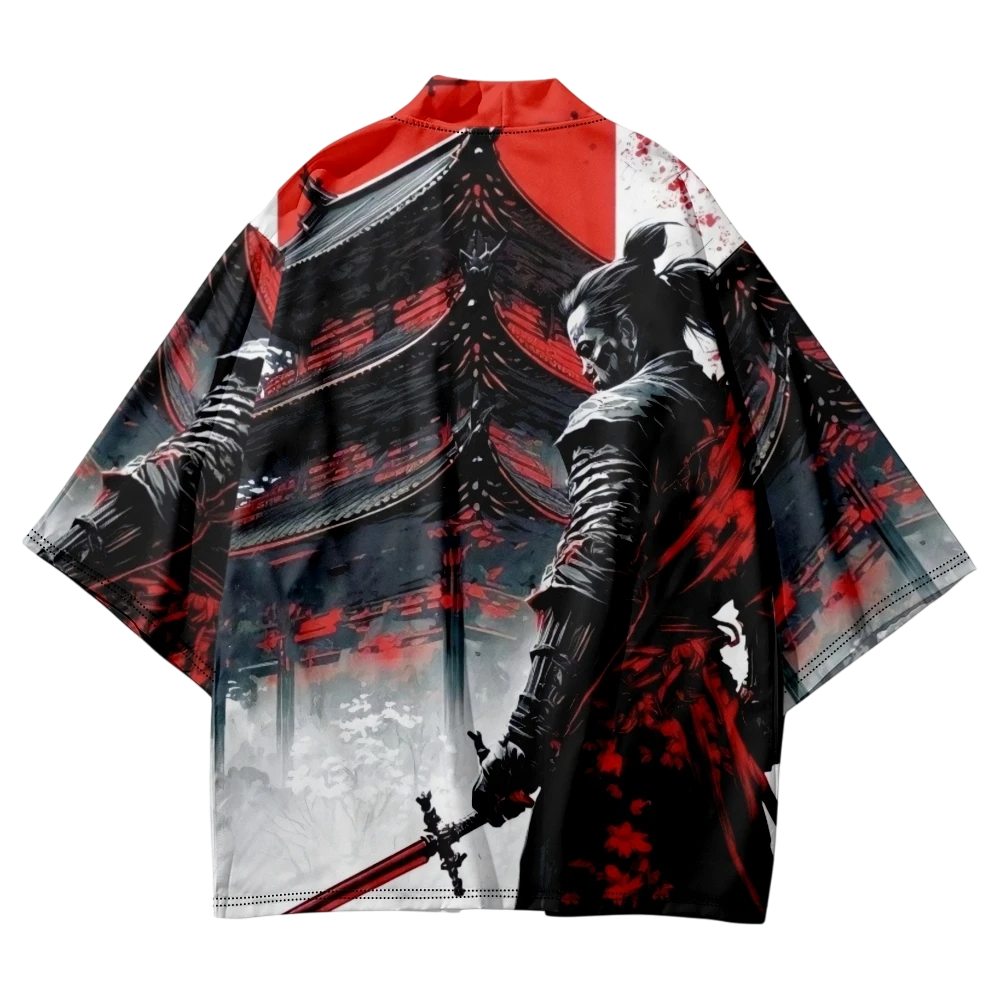 Red Samurai Yukata Top