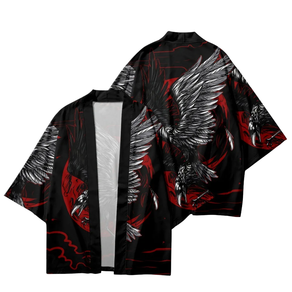 Crow Yukata Top