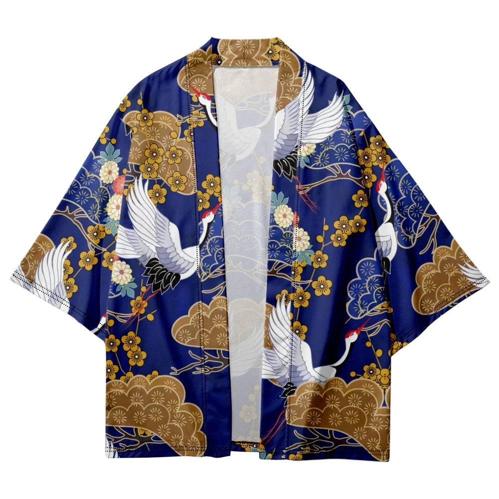 Crane Yukata Top