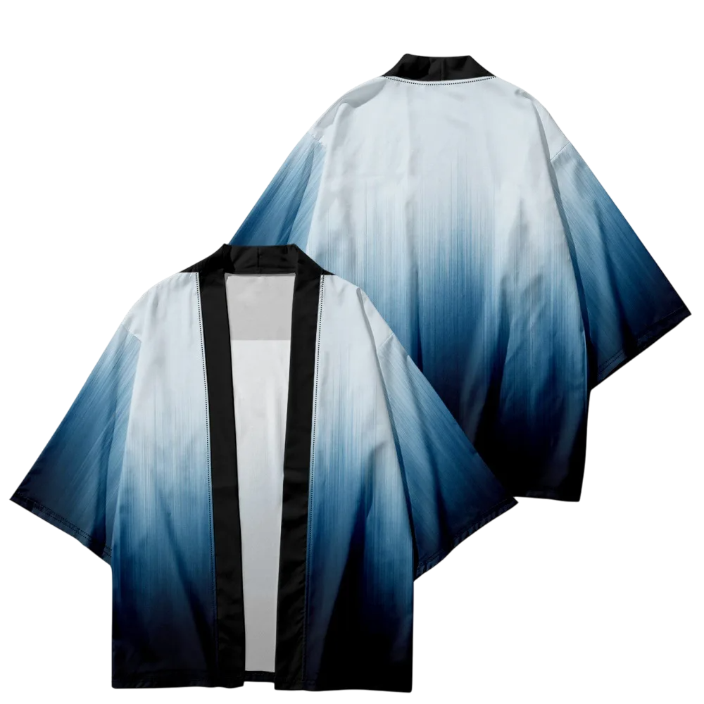 Blue Gradient Yukata Top